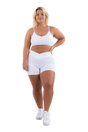 White Couture Shorts Plus Size - Hawt_ClothingWhite Couture Shorts Plus SizeHawt_Clothing